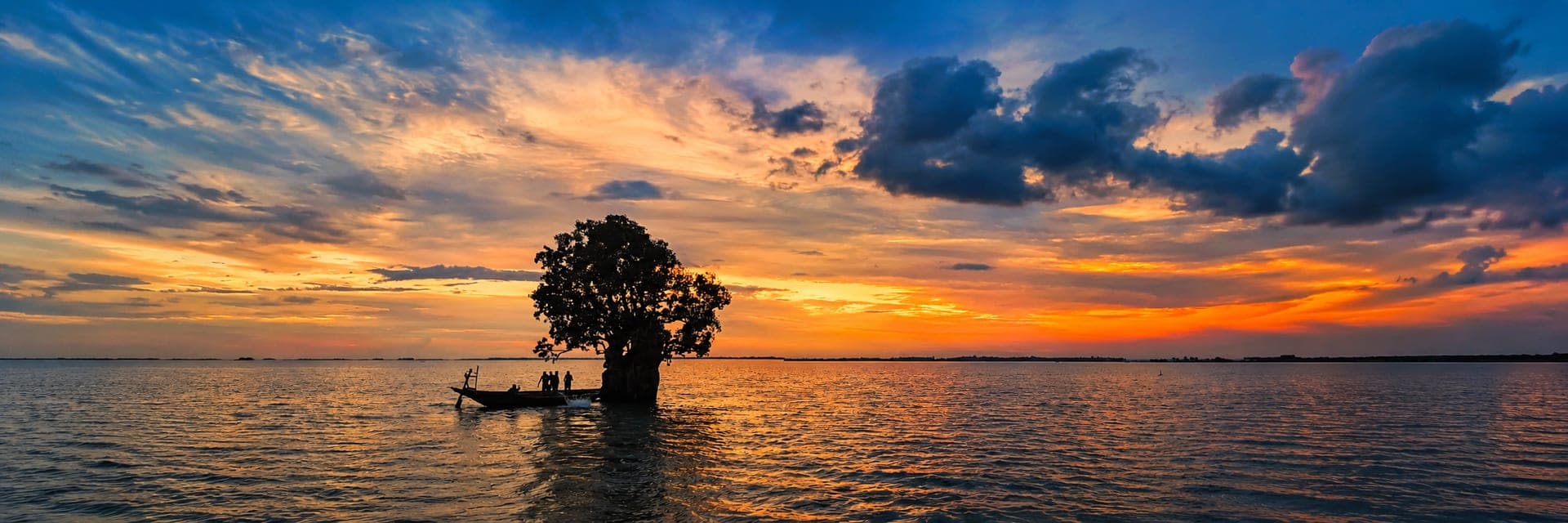 নাসিরনগরের হাওরে সূর্যাস্ত